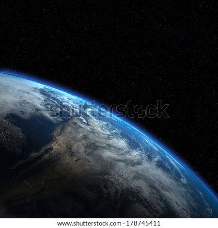 Earth view from outer space. \