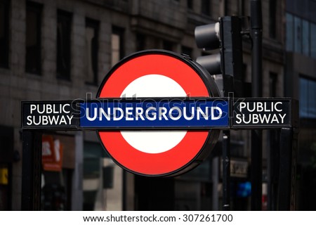 LONDON, UNITED KINGDOM - JUNE 18, 2015: Bank Station sign. The Underground system serves 270 stations and has 402 kilometres (250 mi) of track, 45 per cent of which is underground.
