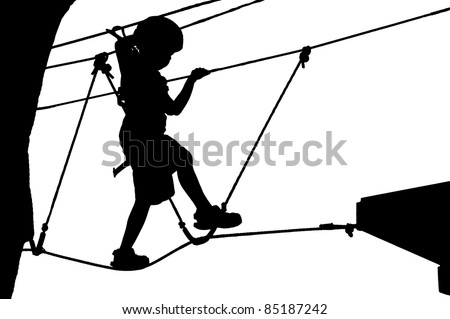 Climbing Kid Silhouette. Vector Image. - 85187242 : Shutterstock