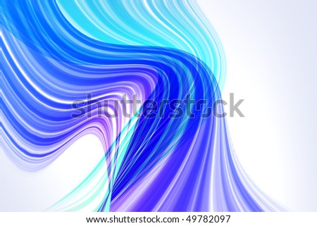 Abstract curves background. Blue colours.