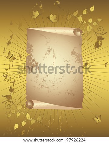 Gold Banner Scroll