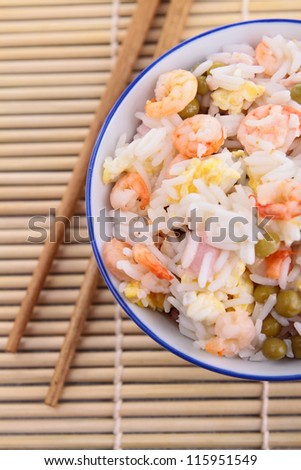 cantonese rice and chopsticks