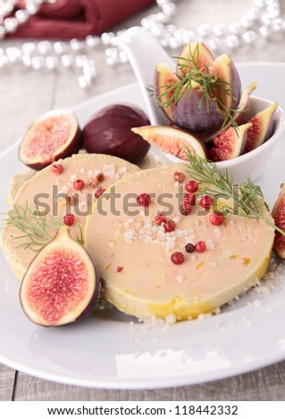 slice of foie gras and fig