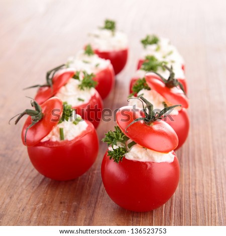 stuffed tomato with cheese