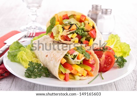 vegetable sandwich wrap