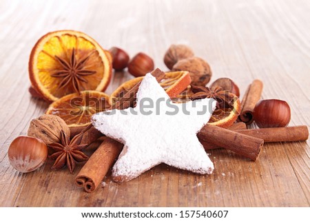 ginergbread with nuts, cinnamon and orange