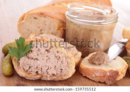 bread, meat spread