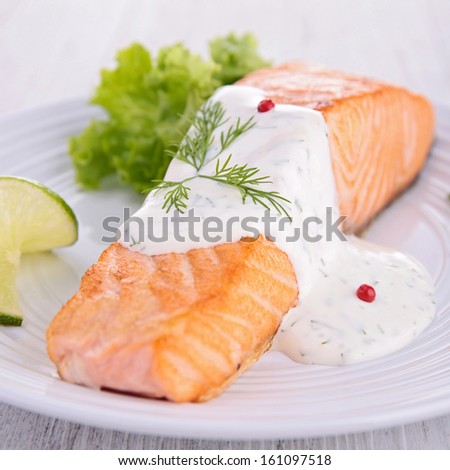 salmon with cream and dill