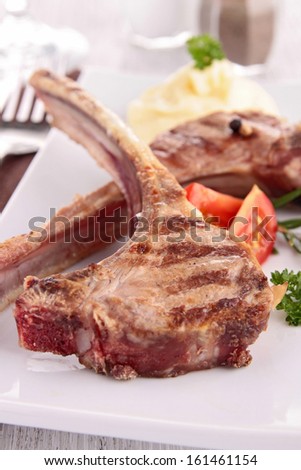 cooked lamb chop