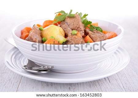 beef stew and vegetables