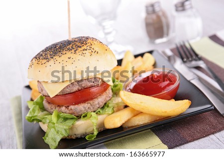 food truck, burger