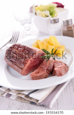 grilled duck breast and potato