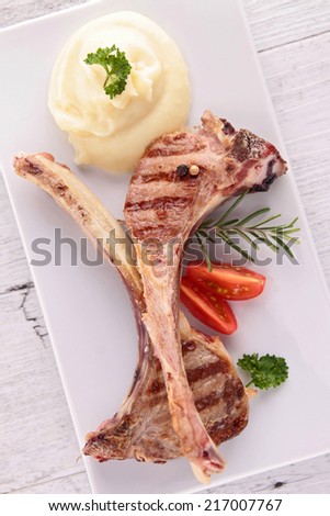grilled lamb chop