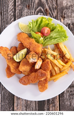 fried chicken, nuggets