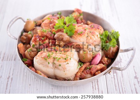 meat cooked with mushroom