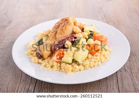 couscous with vegetable and meat