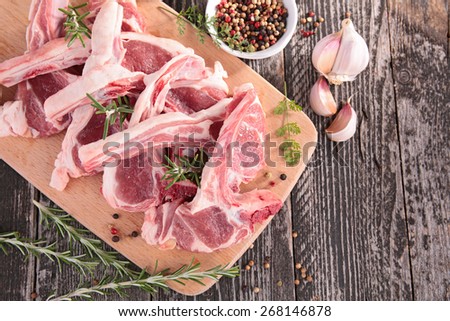 raw lamb meat