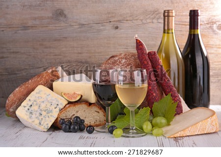 wine,cheese and bread