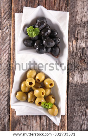 green and black olive