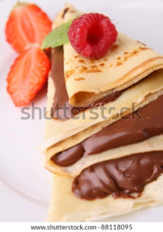 pancake with chocolate