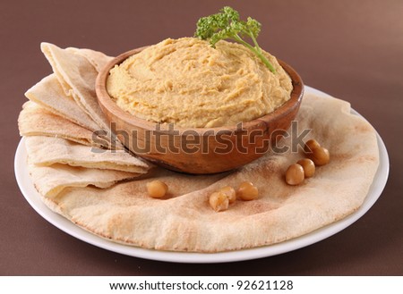 hummus with pita bread