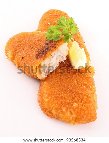 isolated fried fish