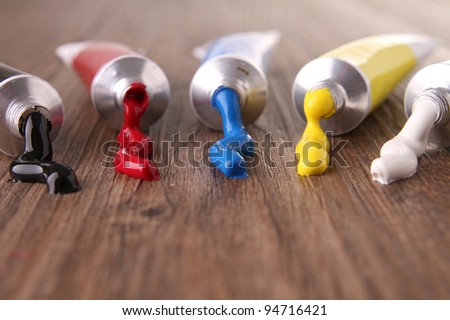 tubes of paints