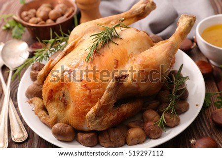 roast chicken with vegetable