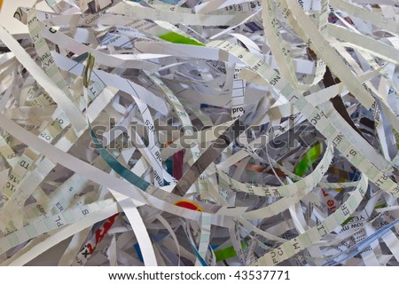 important documents shredded to prevent identity theft