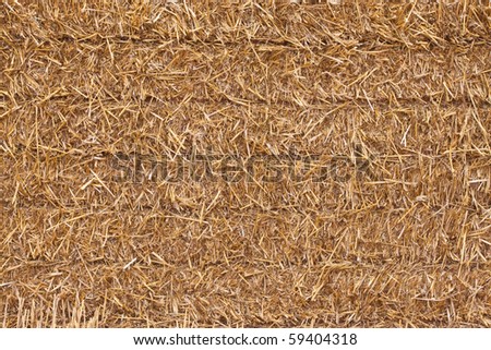 close up of a square hay bale