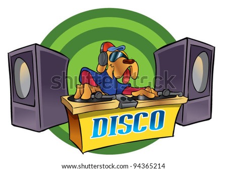 Cartoon Dj Stock Vector Illustration 94365214 : Shutterstock