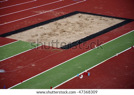 Long jump sand box