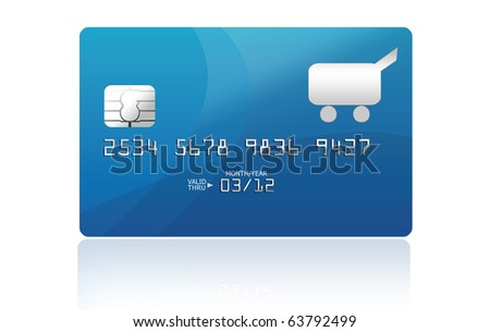 credit card icon. generic credit card icon. visa