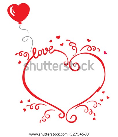 Love Picture Frame on Love Frame Stock Vector 52754560   Shutterstock