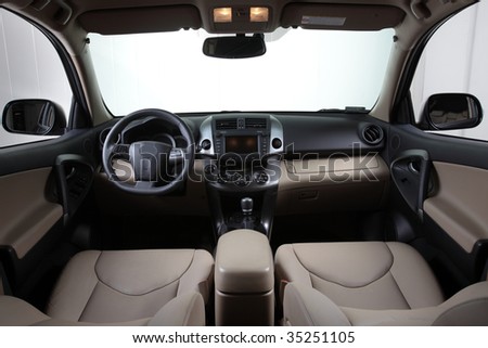 stock photo Modern Car Interior