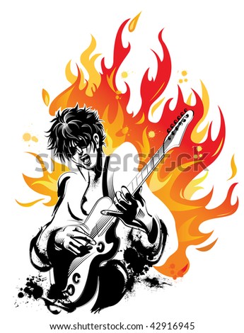stock vector Rock and Roll