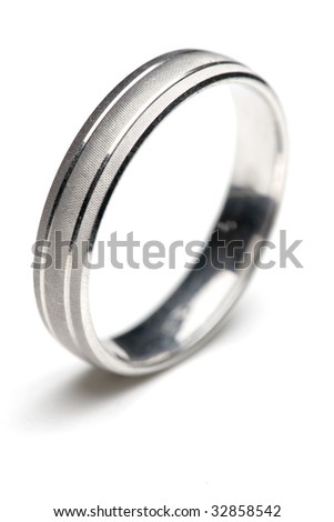 stock photo Simple white gold isolated wedding ring