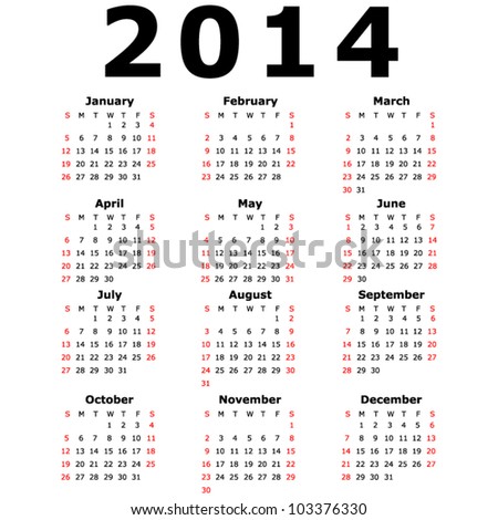 Calendar 2014 on Calendar Design 2014 Vector Calendar Design 2014 Find Similar Images