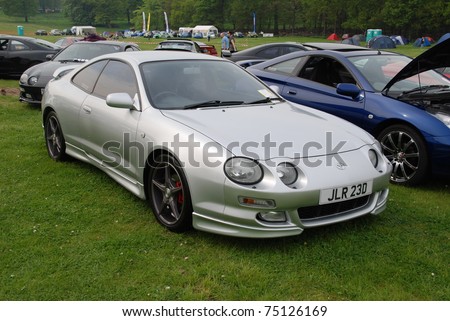 WAKEFIELD, ENGLAND - MAY 10: Silver Toyota Supra on Display at the Annual Rising Sun Car Show on May 10, 2008 in Wakefield, England, UK.  Norton Priory is host to the show