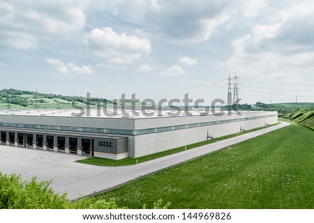 Modern Distribution Center From Outside