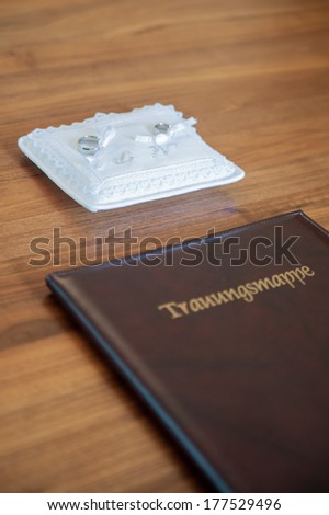Wedding Book with Rings