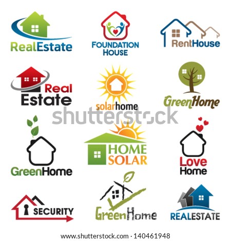 Real estate Vector Icons Set. Graphic Design Editable For Your Design.