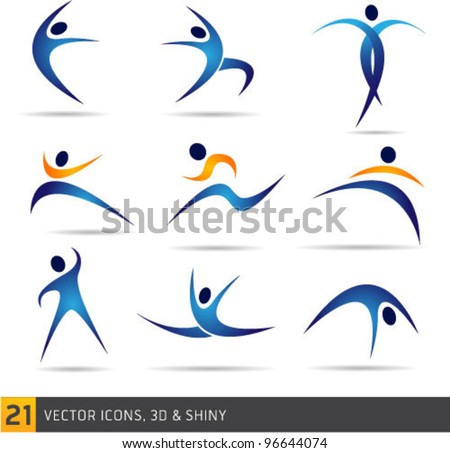 stock vector : fitness elements and logos