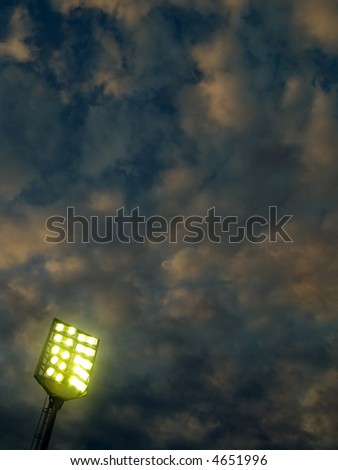 sport reflector and sky before the storm