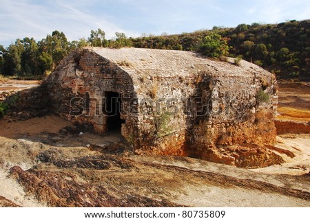 The old work place - ruins house in Spain. (Andalusia).