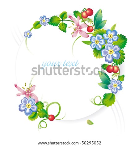 Flowers  Birthday on Frame Flowers For Birthday Stock Vector 50295052   Shutterstock