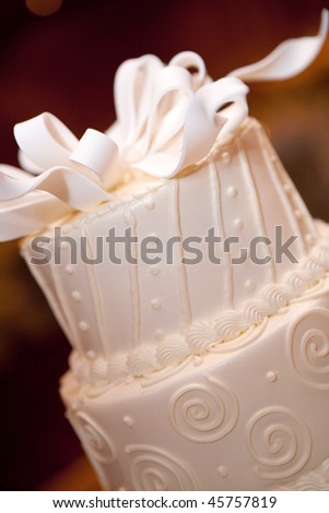 stock photo Winter Wedding Cake
