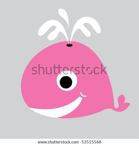 cute whale clip art. stock vector : cute little