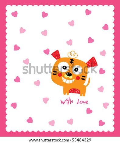 stock vector cute love tiger Save to a lightbox Please Login