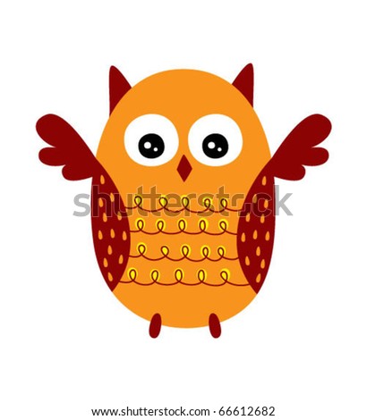 funny owl. stock vector : cute funny owl